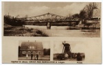 12 Gruss aus Nordlohne b. Lingen - Emsbrücke, Gasthof H. Bruns, Lohner Mühle