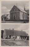 26 Lohne, Kr. Lingen, Kirche, Gemischtwarenhandlung u. Gasthof Gerh. Lambers