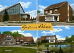 35 Gruß aus Lohne - Kirche, Geschäftshaus G. Elsen, Bauernhof Tegeder, Ferienpension Bickers