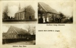04 Gruß aus Lohne b. Lingen, Kirche, Kaufhaus Geurg Schnieders, Bäckerei Aug. Elsen